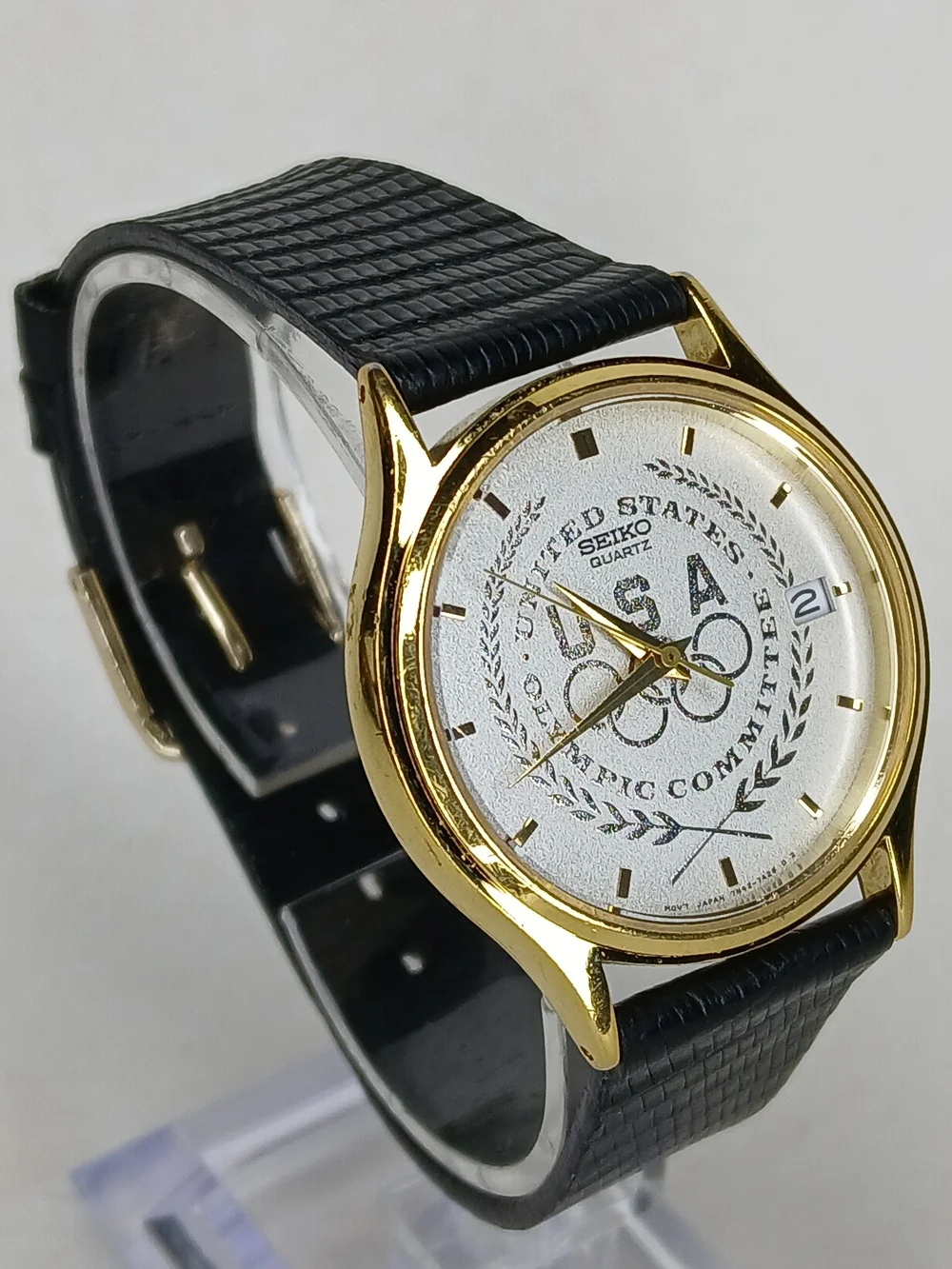 SEIKO MEN'S 7N42-7A29 UNITED STATES OLYMPIC COMMITTEE WATCH New Battery